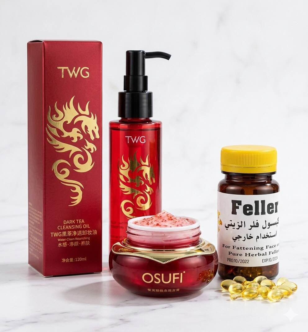 دلي بشرتك بأعلى درجات الفخامة مع روتين متكامل من TWG، OSUFI، و Feller. احصلي على إشراقة ملكية فورية وبشرة مشدودة ونضرة.
🌟 الفوائد الأساسية: 🌟
✅ تسمين ونضارة طبيعية: املئي ملامح وجهك وخدود ممتلئة مع الفيلر الزيتي الملكي.
✅ تنظيف عميق فوري: بشرة نظيفة تماماً ونقية مع غسول التنين الزيتي.
✅ تبييض وتوحيد فائق: بشرة بيضاء ومشرقة وخالية من العيوب مع كريم دم التنين.
🎁 محتويات البكج الفاخر: 🎁
1️⃣ الفيلر الزيتي الملكي: تسمين ونفخ الوجه بشكل آمن وطبيعي.
2️⃣ كريم دم التنين الملكي: تفتيح فوري وإشراقة تدوم.
3️⃣ غسول TWG الزيتي: تنظيف عميق للمسام وإزالة المكياج.
👸 احصلي على إشراقة ملكية الآن! 👸
أرسلي رسالة للسعر بغداد, العراق


**إذا كنت صاحب هذا الإعلان وتريد حذفه لأي سبب، رجاءا أرسل رسالة إلى الدعم الفني**