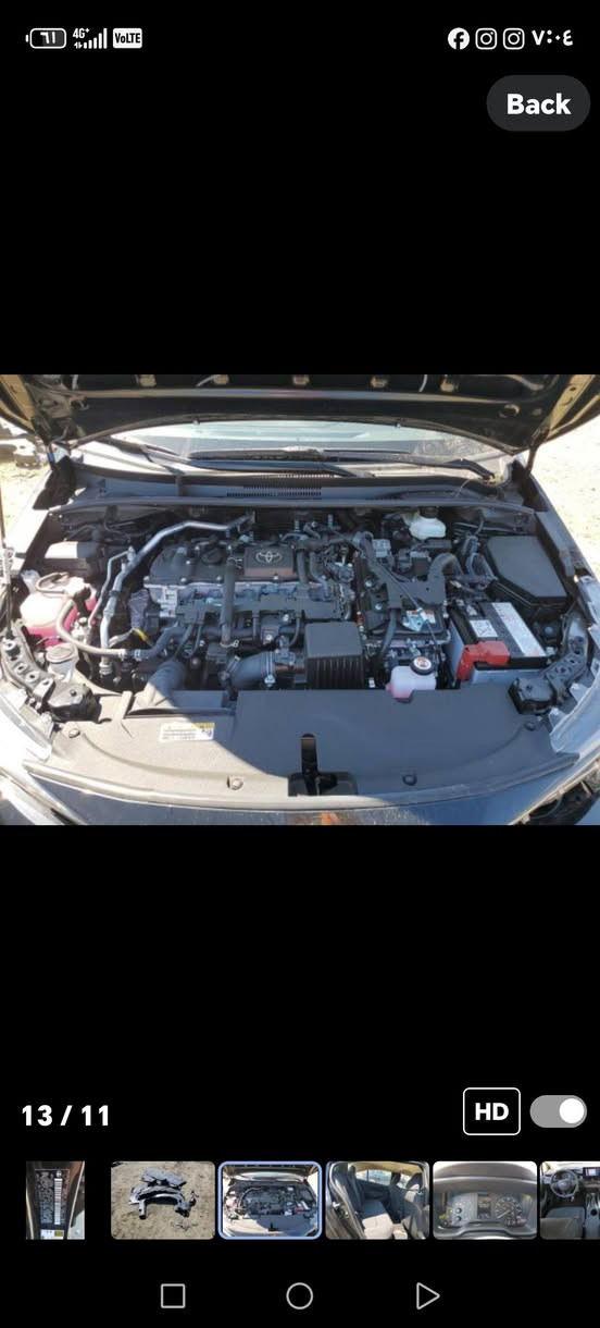 كورلا هايبرد للبيع موديل ٢٠٢٥ مرقم وكامله بس الجاملغ بارد فقط بدون صبغ بدون ايرباك ماشيه ٥الاف اللستفسار ***********
