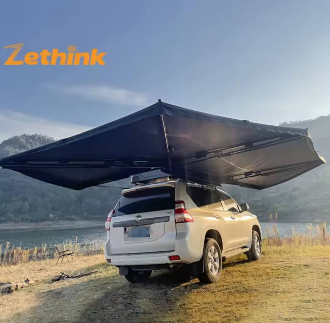 مظلة جانبية نوعية ممتازة وتر بروف.انارة داخلية متعدد  المنيوم 270 درجة العرض والعمق 2.5 متر اللون اسود. السعر 575 الف. بس سعر التكلفة. هاتف ***********
