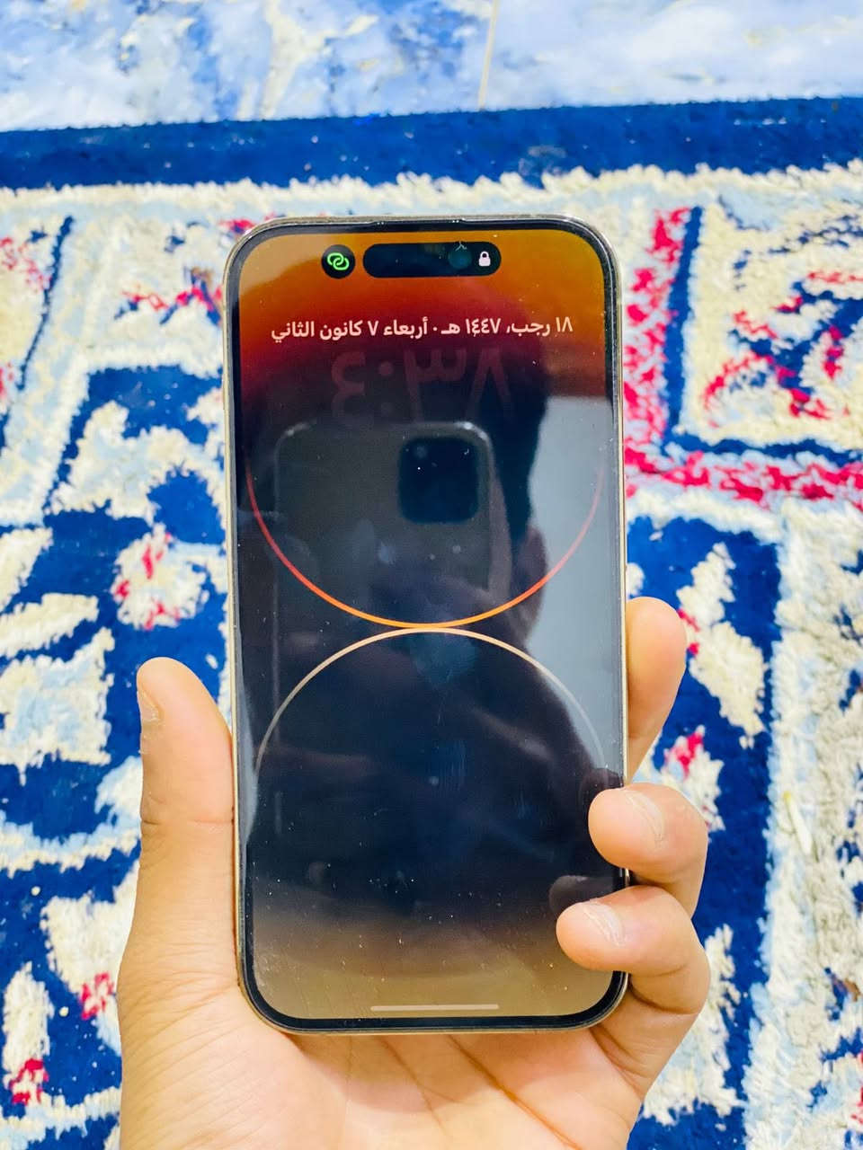 iPhone 14 Pro
بطاريه ٧٨
الذاكره ١٢٨
نضافه٩٧٪؜
الجهاز نورمن نورمن 
مامفتوح ابددد 
تجي تفحص حاسبه وين ما يعجبك
جهاز لونه ابيض 
كامل ملحقات +كفر شفاف +شاحنه+كارتونه 
 *********** 
واتساب او اتصال ☎️🩷
