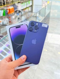 ايفون 14 برو ماكس ايسم ذاكره 1 تيرا يعني الف كيكه بطاريه 91 يعني جديد ...