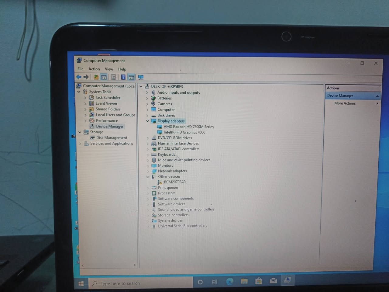 Hp
Core i5

3th

Ram 8

Hard 500GB 

كارت شاشة خارجي 

بطارية بحالة جيدة

سعره  90 الف

تواصل واتساب ***********
