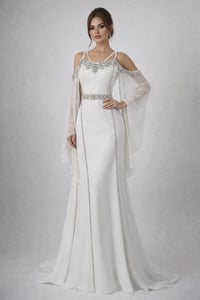 ملابس بنات • مستعمل مرة وحدة • شال وعقد