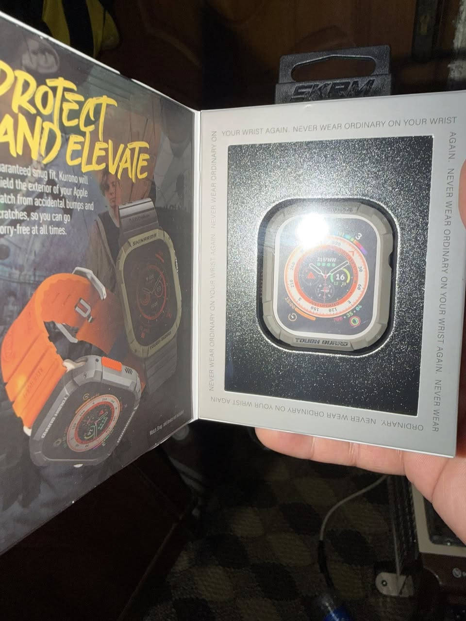 السلام عليكم كفر skinarma اصلي وكالة ل ساعة apple watch ultra 1,2,3 قياس 49 جديد غير مستخدم ب25 الف مكاني بغداد للاستفسار الاتصال *********** توصيل ماعندي
