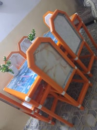 ميز المنيوم • ٦ كراسي • طقم سفرة