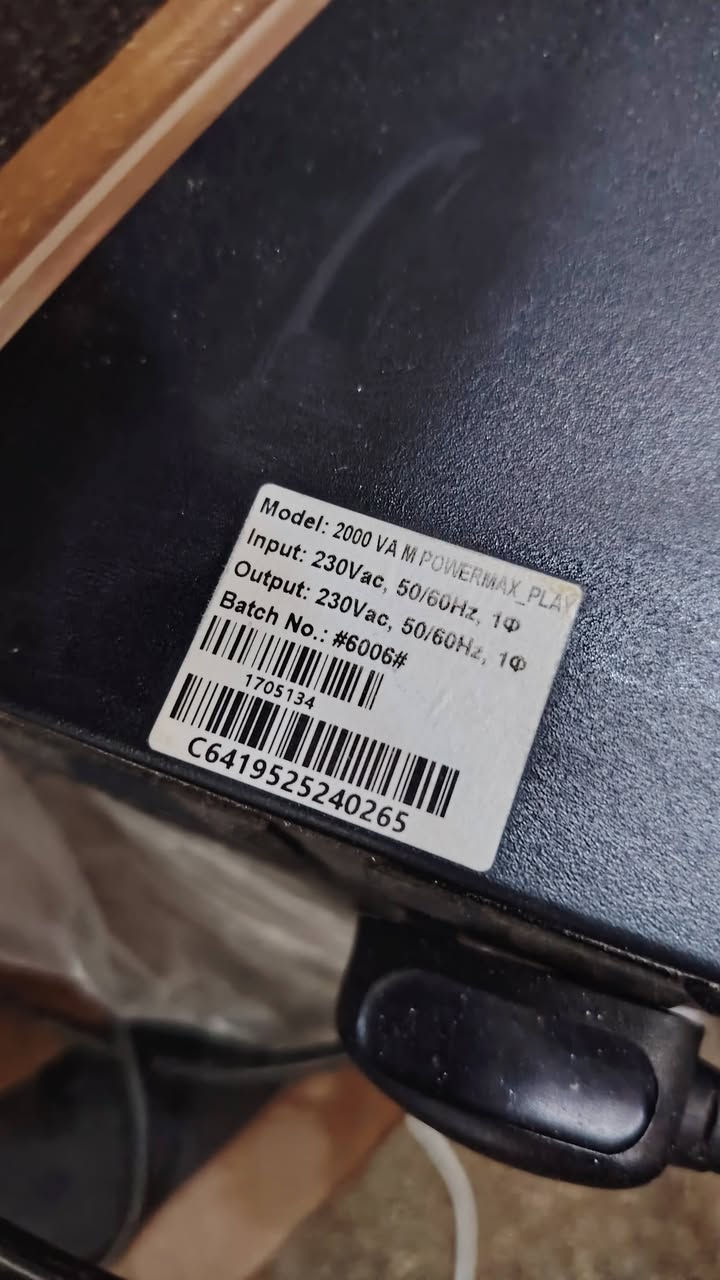 يو بي اس حجم 2000 فولت ماركة باور ماكس نظيف وشغال سعره 55 ألف وبي مجال مكاني كوفة


**إذا كنت صاحب هذا الإعلان وتريد حذفه لأي سبب، رجاءا أرسل رسالة إلى الدعم الفني**