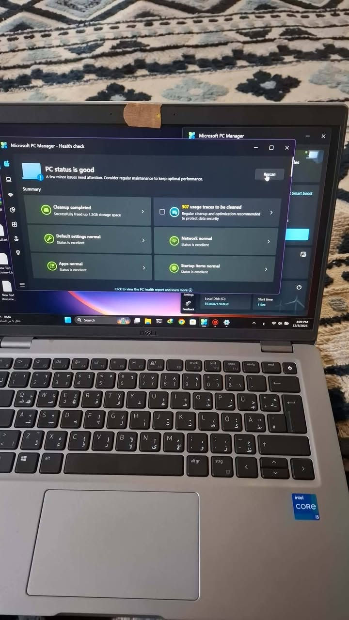 للبيع لابتوب 5420 Dell Latitude، نظافة 95، مواصفات حديثة  core i5 جيل 11 الجهاز غني عن التعريف بقوته وتحمله، رام 16 كيكا و هارد 256SSD فائق السرعة. البطارية بحالة جيدة الجهاز جاهز للاستخدام من قبل الطلاب المهندسين، أو الموظفين. المنافذ يحتوي على منافذ حديثة وشاملة (USB-C

9 Thunderbolt 4, HDMI, USB 3.2, LAN

ذاكرة).

كيبورد عربي انكليزي

كيبورد ضوئي

النظام يدعم ويندوز 11 بشكل رسمى وبكامل التحديثات

الأمنية تجي وياه شاحنته الاصليه وحقيبه وماوس


**إذا كنت صاحب هذا الإعلان وتريد حذفه لأي سبب، رجاءا أرسل رسالة إلى الدعم الفني**