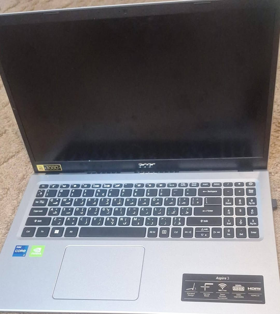 🔥 لابتوب للبيع بحالة شبه جديدة – استخدام قليل جدًا جدًا 🔥
💻 الموديل: Aspire A315-58G
⚙️ المعالج: Intel Core i7 – الجيل الحادي عشر (11th Gen)
🚀 السرعة: 2.80GHz (أداء قوي وسريع)
🧠 الرام: 8GB قابل للترقية (يدعم لحد 16GB لزيادة قوة الأداء)
💾 التخزين: SSD سريع جدًا
🖥️ الشاشة: 15.6 بوصة Full HD
🎮 كارت شاشة: NVIDIA منفصل مناسب للألعاب والجرافيك
🪟 النظام: Windows 11 Pro
✨ المميز بالجهاز:
✔️ استخدام شخصي خفيف ونادر (نظيف مثل الجديد)
✔️ بدون أي أعطال أو صيانة
✔️ سريع جدًا بالإقلاع وفتح البرامج
✔️ مناسب للعمل والدراسة والترفيه
🎮 بالنسبة للألعاب:
✔️ يشغل الألعاب المعروفة والأونلاين بسلاسة عالية
✔️ يشغل  الألعاب القوية على إعدادات متوسطة بدون مشاكل
✔️ ممتاز للألعاب  + استخدام يومي طويل
✔️ قابل للتطوير بزيادة الرام ليعطي أداء أقوى بالألعاب
✅ جهاز عملي يجمع بين الشغل والألعاب بنفس الوقت
📍 الموقع: بغداد الكرخ حي الجامعة


**إذا كنت صاحب هذا الإعلان وتريد حذفه لأي سبب، رجاءا أرسل رسالة إلى الدعم الفني**