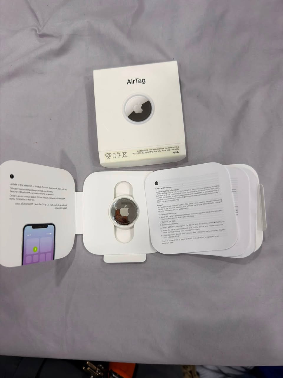 منتجات ابل اصلية ماستر شركة وبيهن وصل
١-جهاز air tag جهاز تتبع يستخدم تتبع دراجة سيارة حقيبة اي شي سعرة ٣٥ الف                                                                                 ———————————————————————-
٢-راس شحن ٢٠w اصلي غير مستخدم ممفتوح سعرة ٢٥ الف

——————————————————————————-   ٣-سماعة واير اصلي نفس الي تجي وية الجهاز سابقاً سعرها ٢٥ الف 

مكاني بغداد/البنوك ***********
