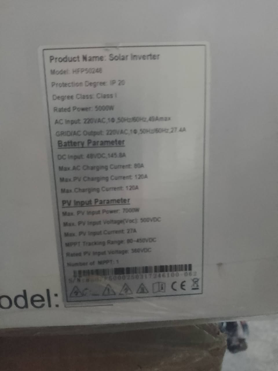 منظومة طاقة خمسة كيلو للبيع عدد 2 وانت اشتري الواح
السعر مليون و 400
انفيرتر 5 كيلو
بطارية خمسة كيلو
بوكس حماية كامل


**إذا كنت صاحب هذا الإعلان وتريد حذفه لأي سبب، رجاءا أرسل رسالة إلى الدعم الفني**