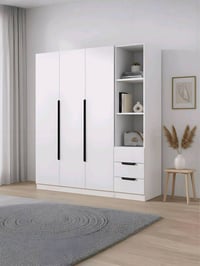 كنتور 3 باب مع ملحق جانبي ، خشب MDF كوالتي عالي ،   📐 القياسات : العمق...