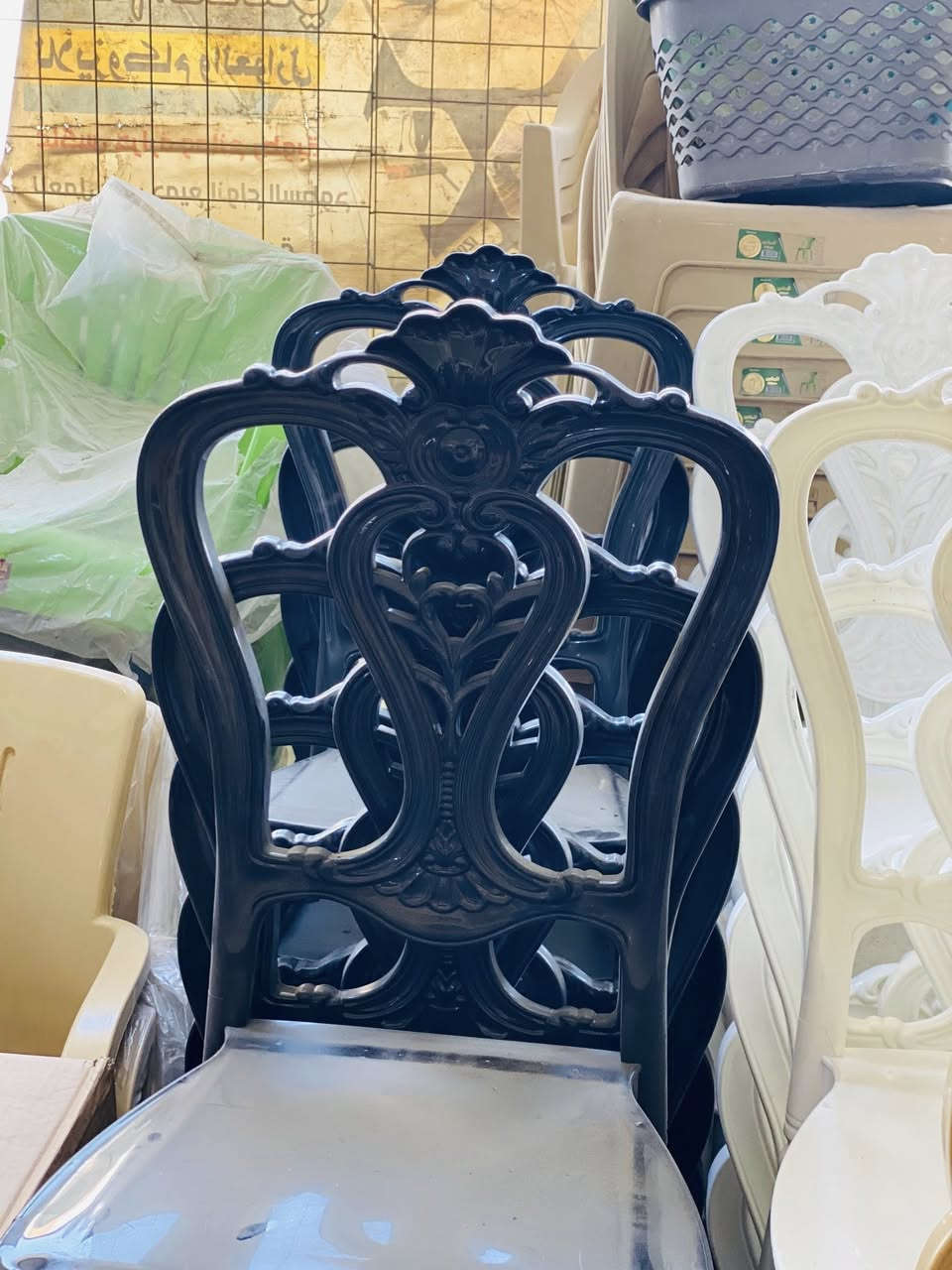 ياالله السلام عليكم وجبة جديدة من الكراسي عضم عاج ابيضّ+اسود +بيجي كرسي رجل حديد تجوه +بدون تجوه كرسي رجل بلاستك طشت فافون مصافي فافون +ستيل ستاند حمام خلاط  طباخ بريمز قياس 30+35+40 جداري فافون فناجين قهوه مواعين فرفوري دولكات زجاج +بلاستك طباخ منضدي بلم ميلامين منسف ميلامين كاسات مواعين ميلامين صياني ميلامين صياني ريڤال +سيت كوب صياني ستيل مراية مغسله شكردان 

العنوان سوق الحصوه مجمع تاج العافية الطبي للتواصل والأستفسار ***********
