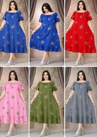 دشداشه نسائية • قماش كشمير • مقاسات 2X-5X