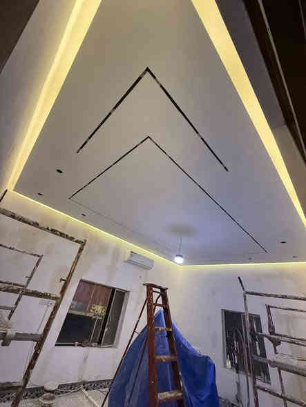 عملي قبل وبعد ركم جبس بورد مودرن لد بروفايل اناره مخفيه
اصباغ الجوتن القابله للغسل
***********
