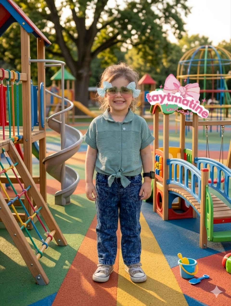 جديد تيتماتين 🎀 للبنوتات الصغار 😍🥳 
لبيسة كاملة للبنوتات مكونة من شوميز /سروال دجين/أكسسوارات(ساعة/نظارات/طوق شعر على شكل papillon )
📌المقاسات:2/4/6/8/10/12/14
ديسبو فالمحل ✅ توصيل لجميع المدون حتى تقلب سلعتك عاد كتخلص


**إذا كنت صاحب هذا الإعلان وتريد حذفه لأي سبب، رجاءا أرسل رسالة إلى الدعم الفني**