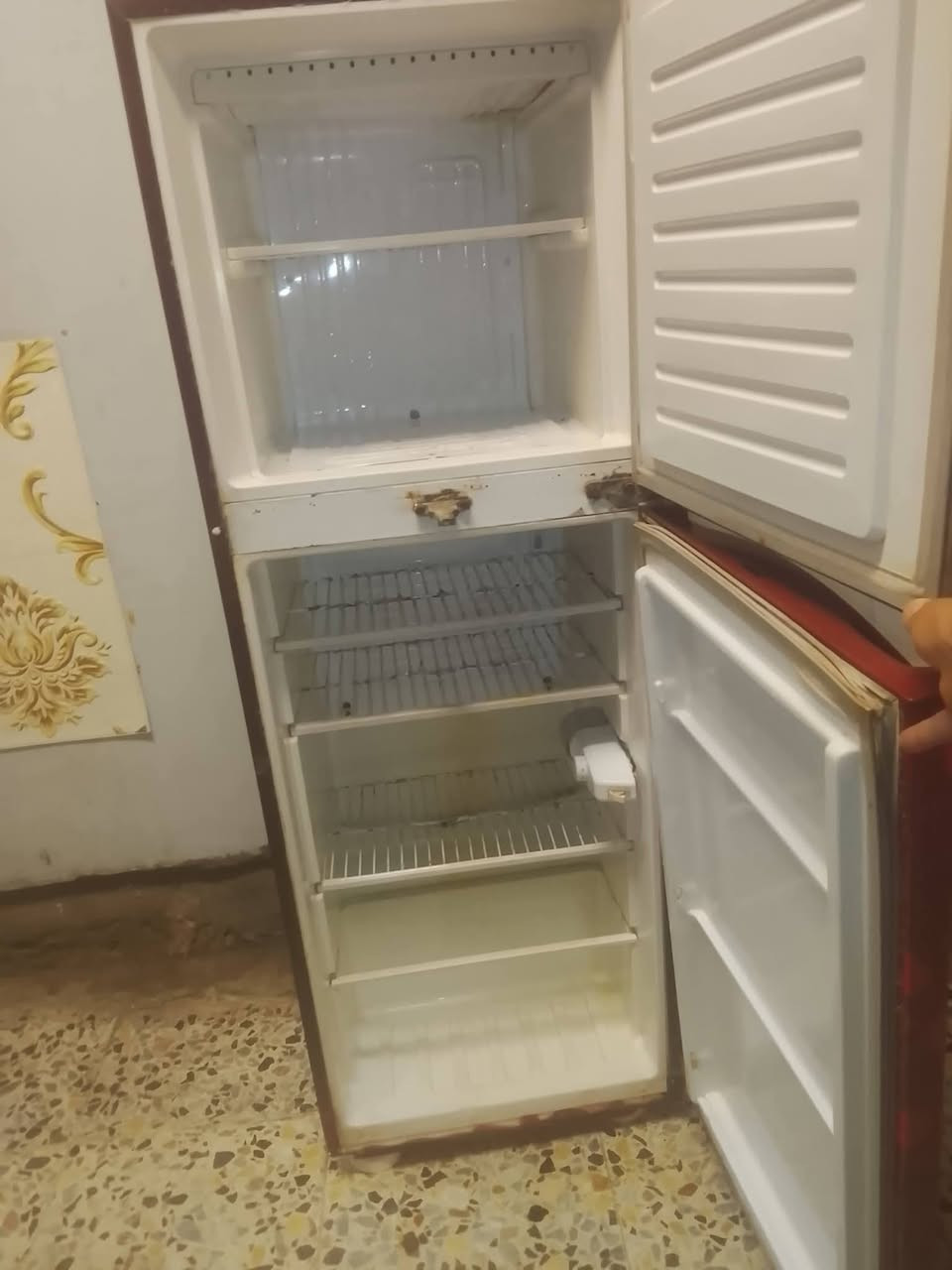 ثلاجه + مجمده البيع على شغل وتبريد وتجميد ثلاجه 90 مجمده 140 مكاني بغداد الجديده رقمي ***********
