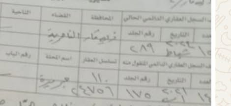 بتلوو 100 متر واجهة 8 ونص ولنزال مالة 11 ونص طابوو الفداء نهاية شارع ابو لبنان جاي من الواقعة جاي من مدرسة مصطفى العذاري قبل المدرسة بفرعين السعر 60 مليون وقابل وبيه مجال قليل‏‪***********‬‏

