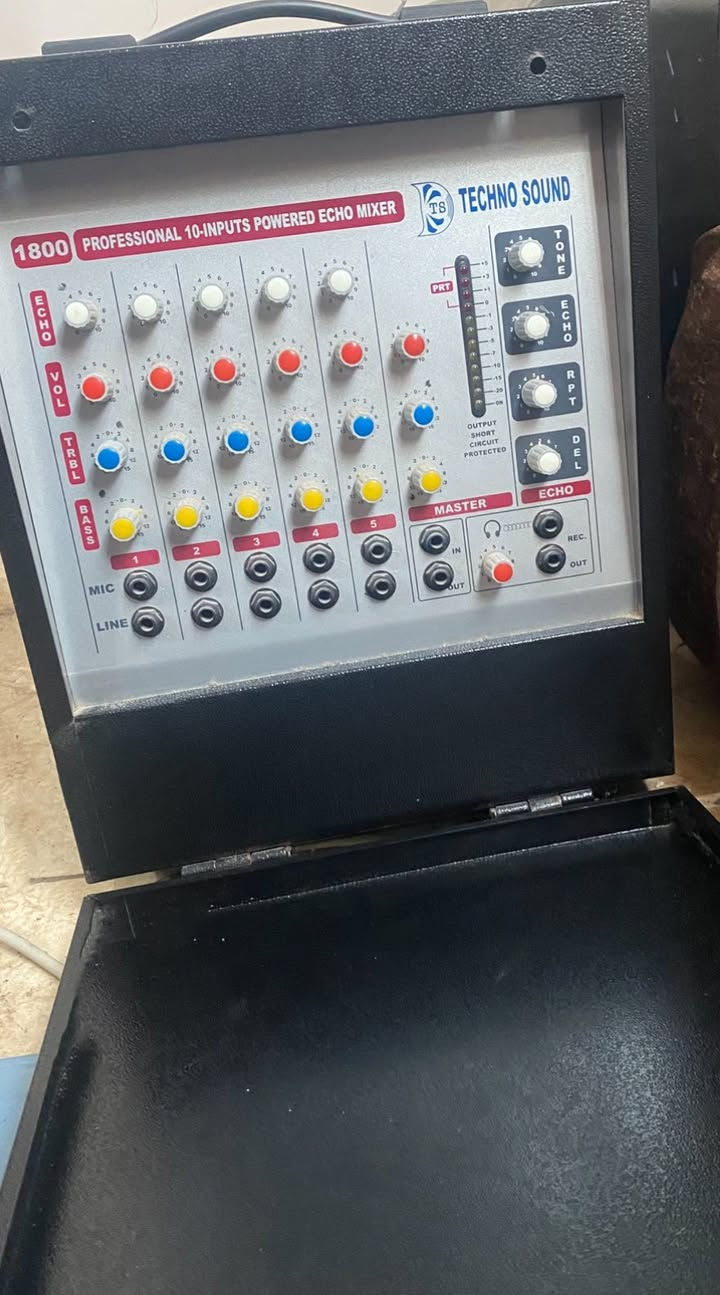 Techno Sound 1800للبيع مستعجل
• ميكسر مدمج 10 مدخلات

 • تحكم بالصوت، البيس، التريبل، والإيكو

 • مناسبة للحفلات، المناسبات، والجوامع والمواكب 

مكاني نجف السعر 180


**إذا كنت صاحب هذا الإعلان وتريد حذفه لأي سبب، رجاءا أرسل رسالة إلى الدعم الفني**