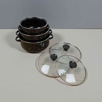 طقم قدور • إيناميل • أغطية زجاج