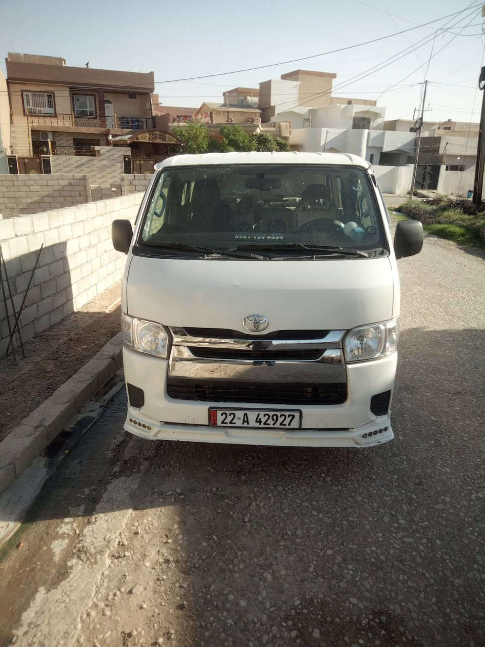 تويوتا هايس للبيع موديل 2016 رقم اربيل
مابي اي نقص منضومة غاز تبريد شغال (240) الف ماشيه
سعر (235)
رقم واتس اب ***********
