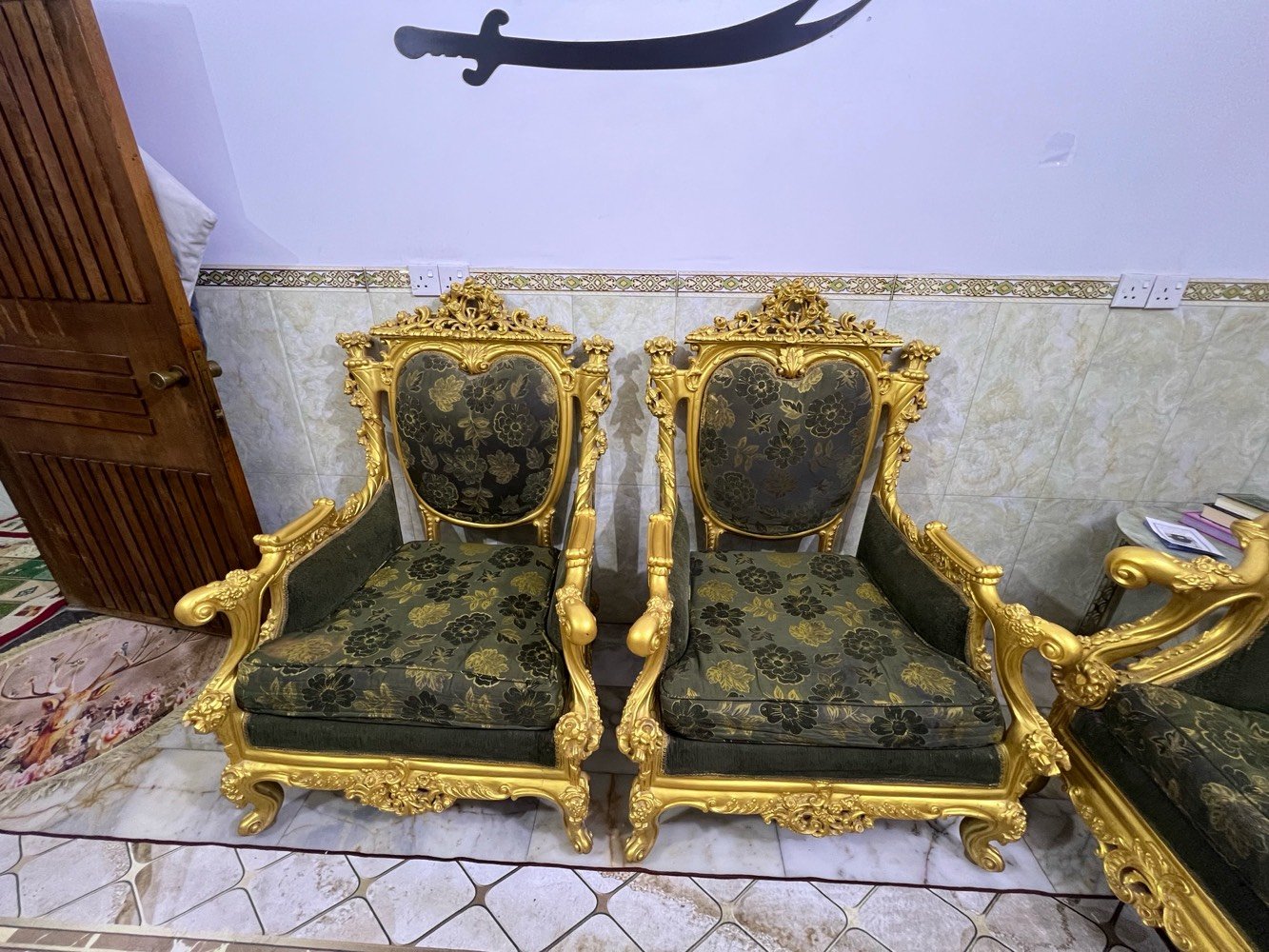 تخم مصري ملكي دمياطي وزن ثقيل 8 مقاعد +طبله مرمر