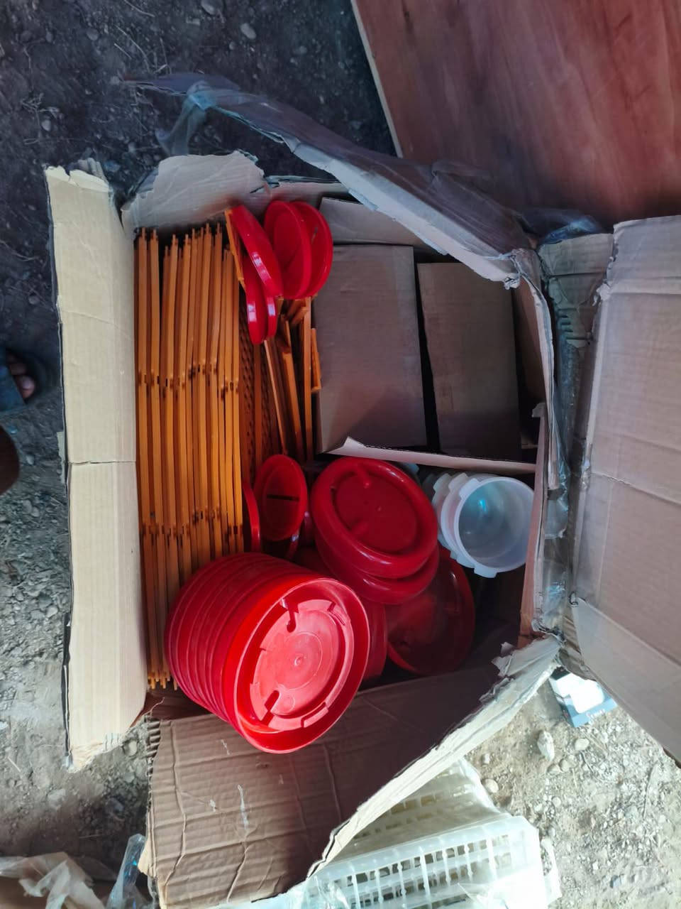 السلام عليكم ورحمه الله وبركاته 
يوجد بيت زجاجي 9 اقواس مع ليلون 
ويوجد فقاسه كامله ما مستخدمه سعة 1500 بيضه ويوجد صوبه نفطيه ويوجد مفرغات عدد 3
ويوجد اقفاص للافراخ عدد 2 
ويوجد معالف ماء واكل 
كل شي وسعره الي يريد يتواصل خاص او يتصل ***********
