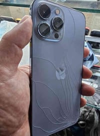 ايفون ١٣ برو ماكس ذاكره ٢٥٦ بطاريه ١٠٠ مبدله اصليه نموذج M تك سيم مبدل...