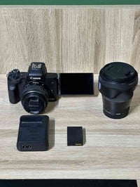 كاميرا كانون m50 canon m50  نظافة 90‎%‎  مواصفاتها كلش حلوة لصناع المح...
