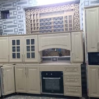 كاونتر MDF • داخلة المنيوم • ثلاجة هيتاشي انفرتر