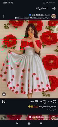 فستان تصميم خاص • ملبوس مرة وحدة • قياس 44-42-46