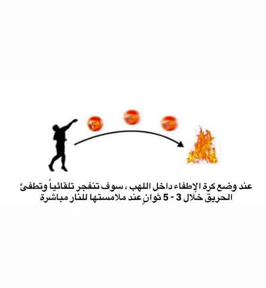 ورشة الميدان لمطافئ الحريق 🧯
بيع وصيانة كافة أنواع مطافئ الحريق 
متوفرة كرات إطفاء الحريق (AFO)   
مطفأة حريق ذاتية مصنوعة من الفلين المقوى ومعبئه بالباودر الجاف  
سعر القطعة 10,000 دينار 
 للاستفسار اكثر الاتصال على الأرقام :
*********** 
*********** 
العنوان / النجف الأشرف - حي السعد - طريق كوفة نجف - مقابل مستشفى الحكيم
