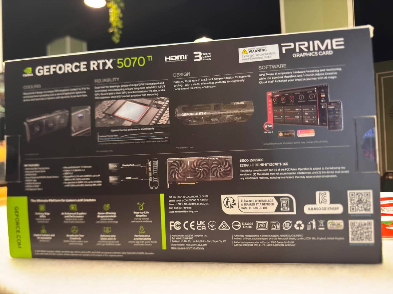 Asus Prime Rtx 5070ti 16g جديد مو مستخدم 
للبيع بسعر جوا السوق ب ١٥٠ الف 
ضمان ٣ سنوات 
توصيل متوفر لجميع المحافظات 
السعر قفل مليون و ٤٠٠ الف ارخص سعر بالسوق البصرة, العراق


**إذا كنت صاحب هذا الإعلان وتريد حذفه لأي سبب، رجاءا أرسل رسالة إلى الدعم الفني**