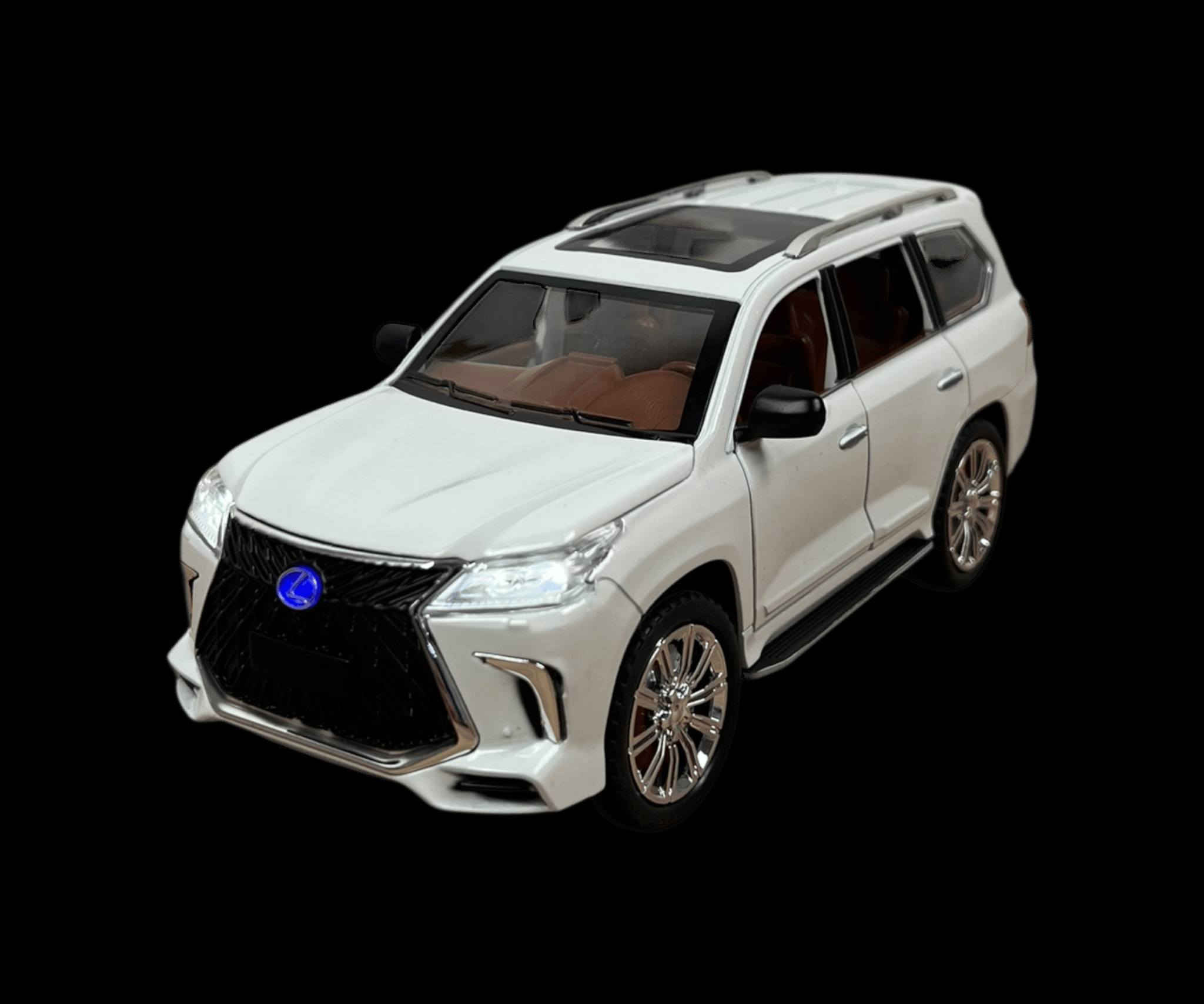 سيارة لكزس حديد حجم كبير مع إضاءة وصوت
الاستخدامات

لعبة ممتعة للأطفال ومحبي السيارات

قطعة عرض لهواة مجسمات السيارات

هدية مميزة في المناسبات والأعياد

تنمية الخيال وحب السيارات عند الأطفال

المميزات

هيكل مصنوع من المعدن (حديد) مع تفاصيل دقيقة

حجم كبير وتصميم واقعي مشابه لسيارة لكزس الأصلية

إضاءة أمامية وخلفية تعمل عند التشغيل

مؤثرات صوتية داخل السيارة تزيد من المتعة

الأبواب الأمامية والخلفية تفتح وتغلق

الكبوت الأمامي والشنطة الخلفية قابلة للفتح

عجلات متحركة بسلاسة

تشطيب فاخر مع مقصورة داخلية بتفاصيل واضحة

ابعاد السيارة: الطول 20 سم  العرض 8 سم ارتفاع 7 سم

محتويات الصندوق

سيارة لكزس حديد حجم كبير

الملاحظات

المنتج لعبة ومجسم وليس سيارة حقيقية

يُنصح بإبعادها عن الأطفال دون 3 سنوات
#السعر_25_الف
#للحجز_خاص_او_واتس_***********
