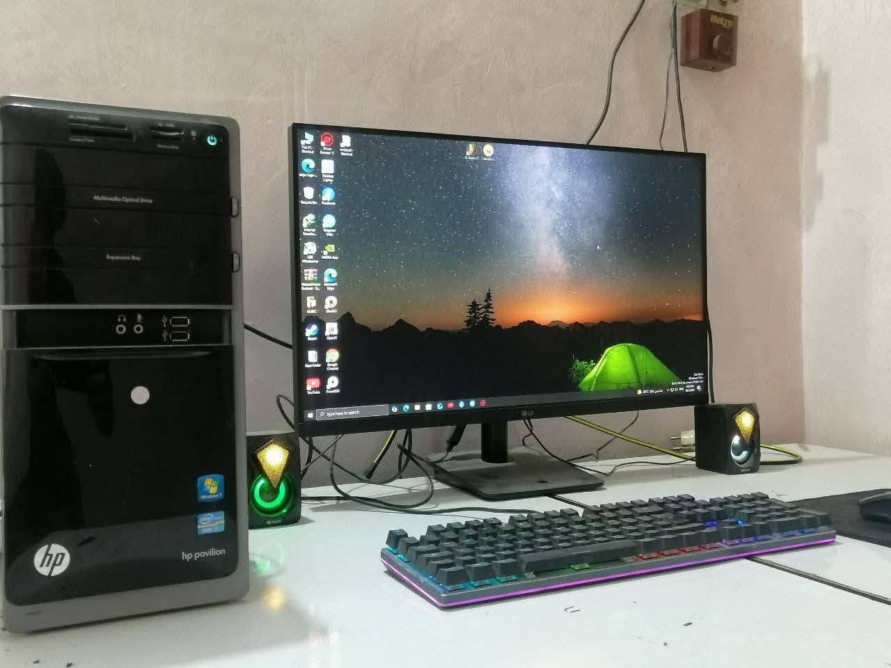 السلام عليكم للبيع PC سستم من شركة hp السعر 350 الف
(عنوان محافظة كركوك متوفر توصيل)

-المواصفات-

1- المعالج core i7 3770 3.4 hz

2- كارت شاشة gtx 1060 3gb oc قابل كسر سرعه

3- هارد hhd 500 وهارد ssd 256

4- بور سبلاي 340 واط يدعم منفذ خارجي

5- يحتوي الكيس قطعة وايفاي

6- شاشة من شركة lg حجم 27 بنل ips الهيرتزية 100 هيرتز

7- يجي معه الكيس كيبورد ميكانيكي اصلي وكذلك الماوس
وايرلس اصلي معه باد وسماعات محيطية. 
***********
