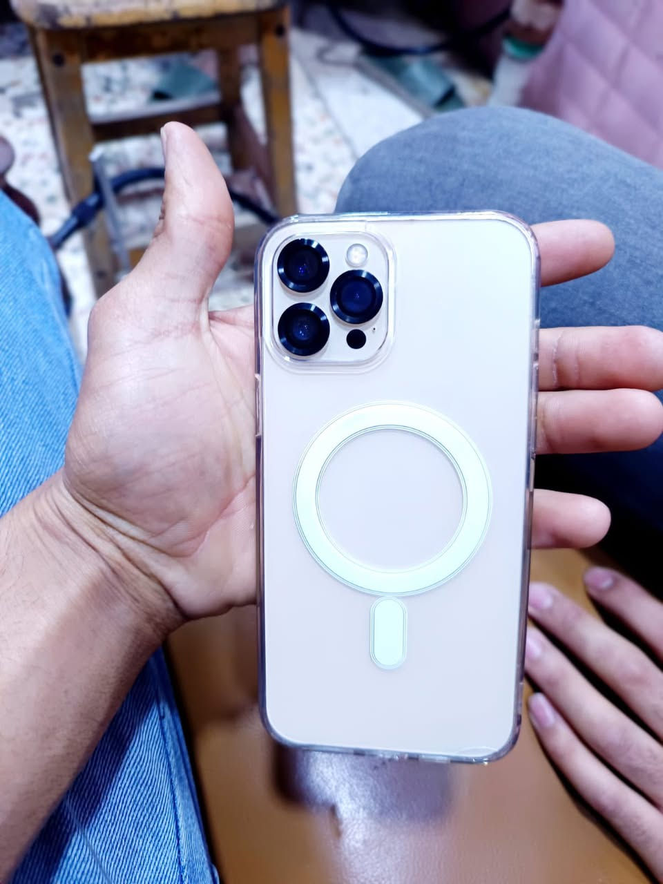 سلام عليكم ايفون ١٢ برو ماكس بطاريه ٨٠ لا مرفوعه ولا مبدله. جهاز مبدل شاشه اصلي تفصيخ ذاكره ٢٥٦ لون ذهبي فيس ايدي شغال كامرات فول عنوان دوانيه السعر ٤٥٠ او بيه مجال *********** رجاءن شراي راسل مو شراي لا تراسل
