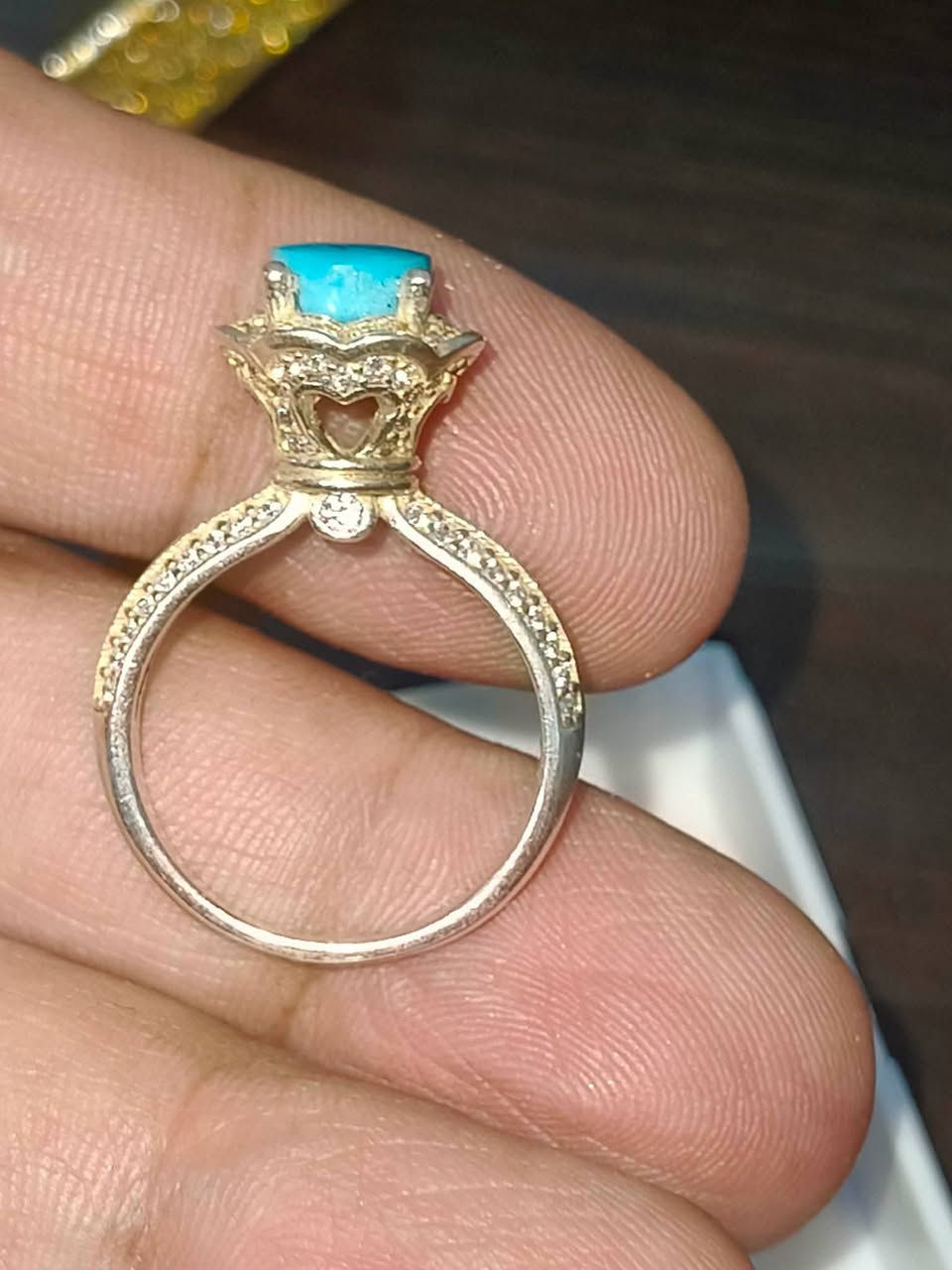 بسم الله ماشاء الله
خاتم فضة حريمي عيار 925
متوج بحجر فيروز سيناوى طبيعي 
مقاس ١٧ 
السعر خاص 
واتس اب 01229890666


**إذا كنت صاحب هذا الإعلان وتريد حذفه لأي سبب، رجاءا أرسل رسالة إلى الدعم الفني**