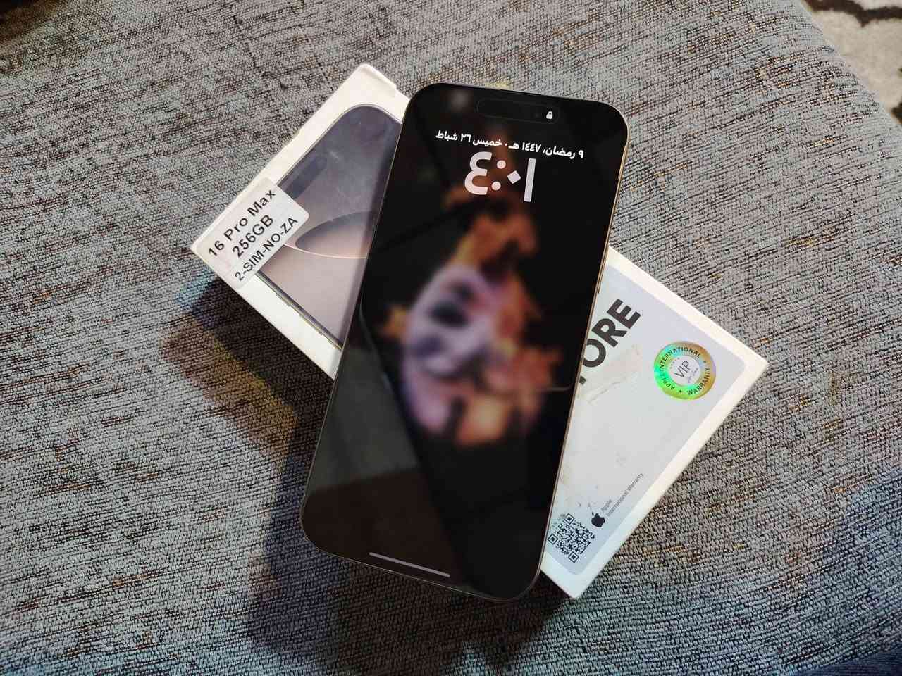 ايفون 16 برو ماكس جهاز جديد
بطاريه 100
ذاكره 256
جهاز مابي جلخ 
سعر خاص 
بعده بل ضمان 
شراي يجي خاص اويتصل
***********
