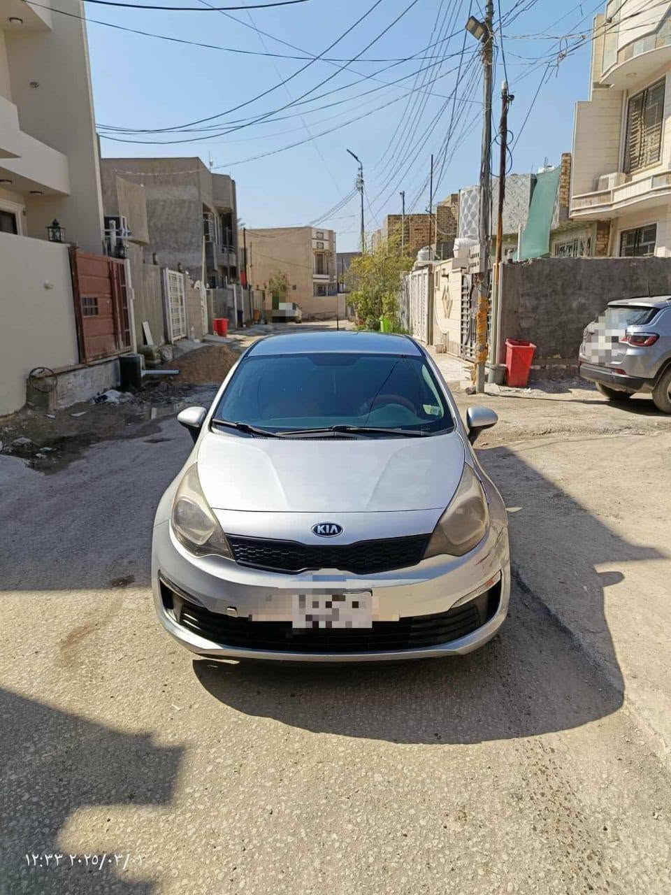 كيا ريو موديل ٢٠١٦ وارد أمريكي ماشيه ٦٥ الف
محرك ١٦٠٠ gdi
محرك و كير مكفول
تبريد ضعف كمبرسر  
سياره بأسمي رقم بابل سنويه نافذة
بيها جاملغ امامي عكس سائق ضربة أمريكا
و جراد جاملغ و بنيد
سعر ( ٨٥ ) بيها مجال
***********
مكان بابل / الحله
