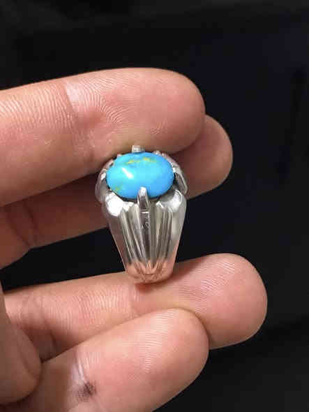 فيروزي نيشابوري صياغه يدويه ثقيله قياس الخاتم 23 التواصل خاص او ***********
