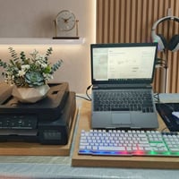 ‏للبيع لابتوب مع طابعة /مستعمل قليل  ‏ جهاز حاسوب (Fujitsu Stylistic Q...