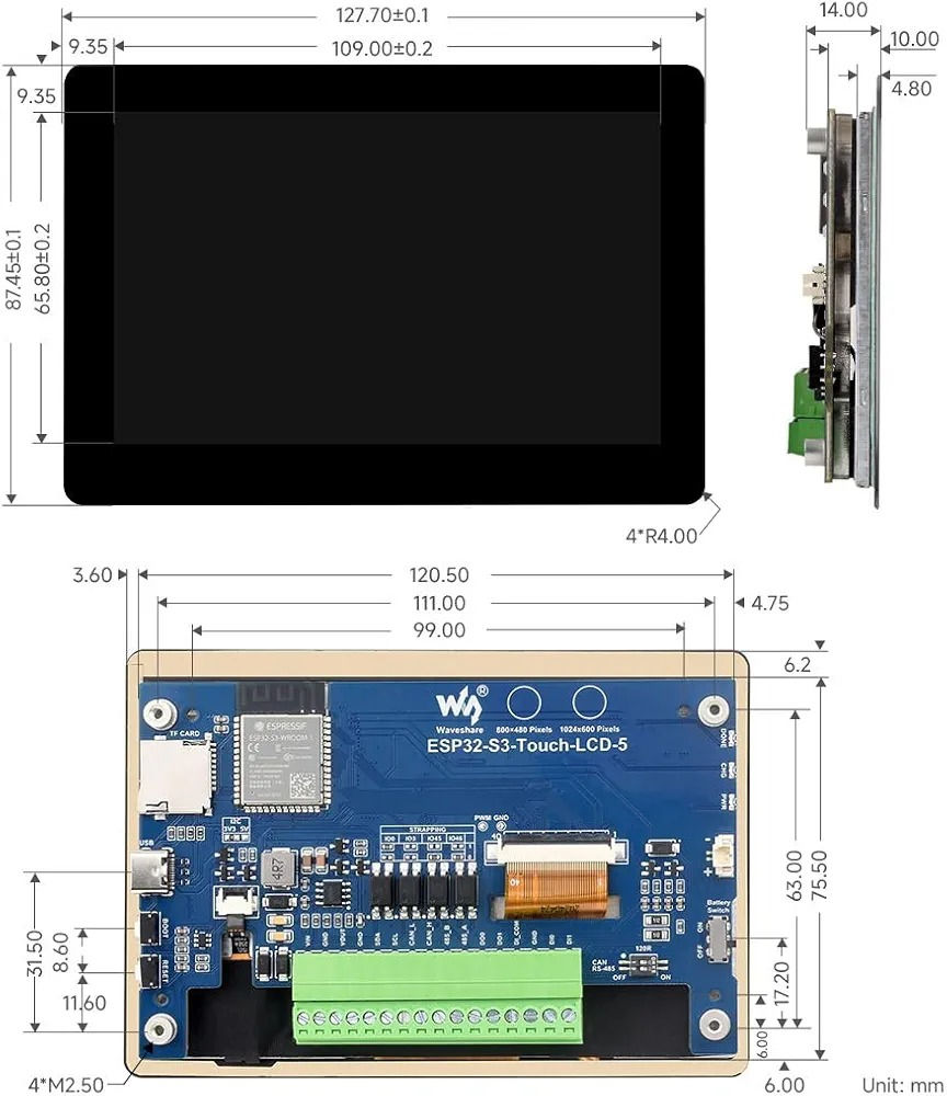 متوفر شاشة احترافية 
Waveshare ESP32-S3 5inch Capacitive Touch  Display Development Board, 5-Point Touch, 32-Bit LX7 Dual-Core Processor, Support Wi-fi & BLE, with Onboard Antenna, 1024x600 Display   جديد . للاستفسار على الخاص Resolution


**إذا كنت صاحب هذا الإعلان وتريد حذفه لأي سبب، رجاءا أرسل رسالة إلى الدعم الفني**