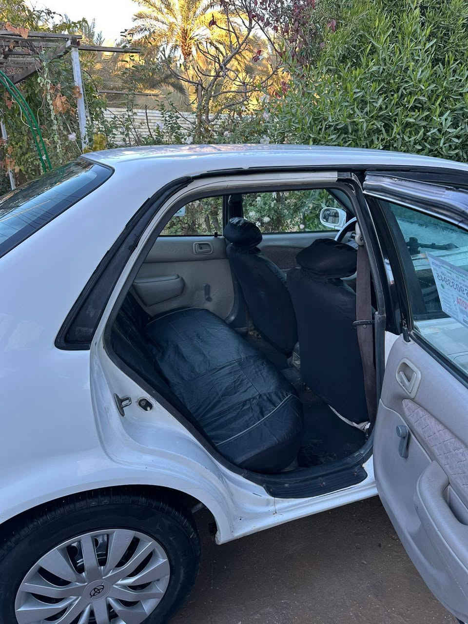 كورلا
موديل /١٩٩٦ بزون

رقم بغداد انكليزي باسمي 

 هزه جديدة 

تحويل مباشر 

منظومة بانزين جديدة نوزلات بلكات واير بلكات حساسات كامله شغاله وجديدة

محرك لاتنقيص ولا تبخير 

صبغ كم قطعه ابيع حزام مو( عام )

تبريد شغال 

حدادية حلوة 

باتري جديد 

دوشمه جديده

كهربائيات كلها شغاله

سيارة نص نكرة 

مناقصها شي

معروضه ٥٨ وبيها مجال كلش كلش  قليل  حك الجية

***********
مكانها كربلاء
