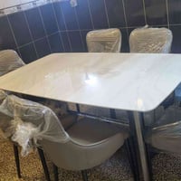 طاولة طعام • مرمر • ٦ كراسي
