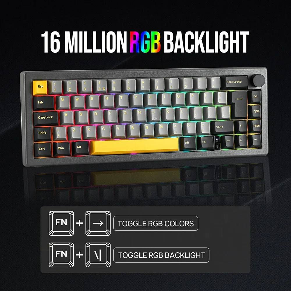 كيبورد ميكانيكي RGB وايرلس EPOMAKER EK68
السعر 75,000 دينار فقط 🔥

⌨️ تصميم Gasket Mount احترافي يمنحك صوت أنظف وإحساس كتابة أنعم من أنظمة التثبيت التقليدية، مما يقلل تعب اليد أثناء الاستخدام الطويل سواء للألعاب أو الطباعة.
🔋 ثلاثة أوضاع اتصال تدعم Bluetooth 5.0 و2.4GHz اللاسلكي إضافة إلى كابل USB-C، مع بطارية قوية 3000mAh لتجربة مرنة وسريعة بدون تأخير وسهولة تبديل بين الأجهزة.
🎮 حجم 65% مدمج (66 زر + مقبض تحكم) تصميم عملي يوفر المساحة مع الحفاظ على أهم الوظائف، خفيف وسهل الحمل ومناسب لجلسات اللعب الطويلة مع إضاءة RGB جذابة قابلة للتخصيص.
🔧 مفاتيح Hot-Swap وN-Key Rollover كامل يمكنك تغيير السويتشات بسهولة بدون لحام ومتوافق مع أغلب مفاتيح MX مثل Cherry وGateron وغيرها، مع تسجيل ضغطات دقيقة حتى عند الضغط على عدة أزرار معاً.
✨ أزرار PBT Double Shot وإضاءة RGB ديناميكية خامة قوية مقاومة للزيوت وتحافظ على لونها لفترة طويلة، مع مؤثرات إضاءة متعددة تضيف لمسة احترافية وجمالية لإعدادك.


**إذا كنت صاحب هذا الإعلان وتريد حذفه لأي سبب، رجاءا أرسل رسالة إلى الدعم الفني**