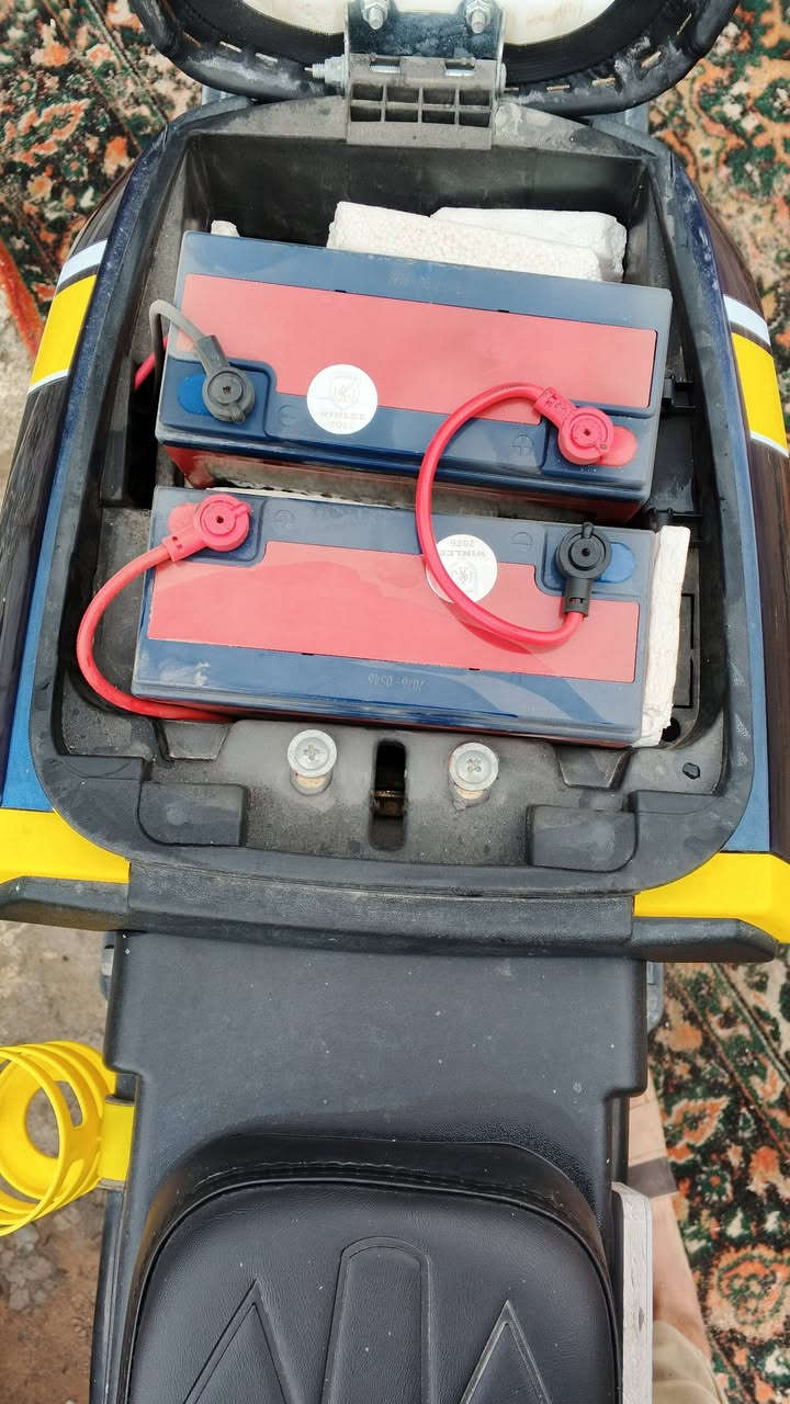 ار 7للبيع دراجه كفاله كلشي شغال بيها مديل 2026 الدراجه علا ايدي 5بطاريات دبل حجم 32 سعرها 550او بيها مجال مكاني ابي الخصيب مهيجران شارع احسينيت داوود العاشور ***********
