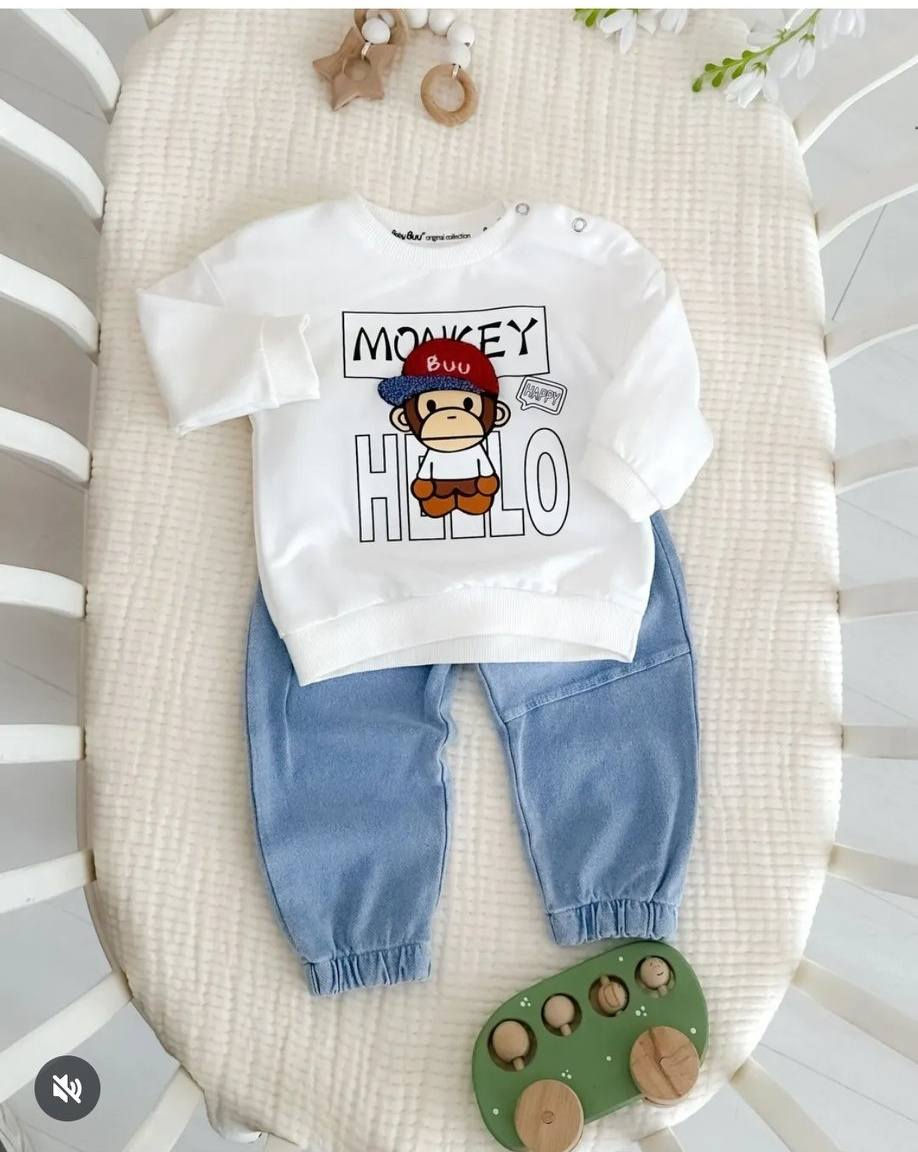 مو بس بدلة… هاي جرعة كيوت مركّزة 😍🐵💙
طقم ولادي يجنن ✨
بلوزة بطبعة MONKEY اللطيفة 🐒
وياها بنطرون جينز مريح وعملي 👖
ألوان تهبل (أزرق – سكري – سماوي – أصفر – أبيض – رمادي)
ستايل مرتب يخلي ابنك نجم الطلعة 🌟
مريح، عملي، ويصلح للطلعات  والزيارات 👌
للحجز والاستفسار راسلونا خاص 📩
او واتساب ***********
للاتصال *********** 
#ملابس_اطفال
#بدلة_ولادي
#ستايل_اطفال
#اطفال_الموصل
#البسه_الكرم_للاطفال
#نعشق_الجمال_بكل_تفاصيله 💙
كيوت من أول نظرة… وستايل من الآخر 🐵💙✨
#بدلة_ولادي #ستايل_اطفال #ملابس_اطفال
