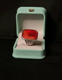 متاح خاتم يماني احمر طبيعي مخطوط يدوي ..07723261314