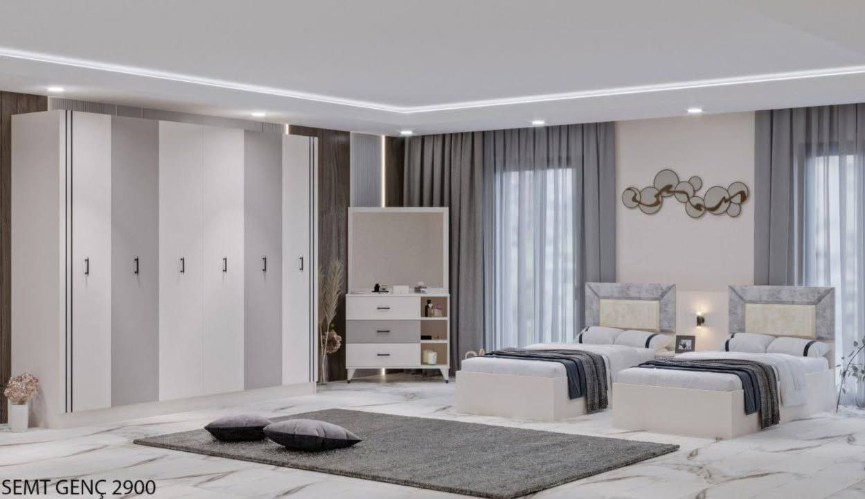 ♦️🔈 *تم وصول*🔈♦️
*موديل* سيمات - شبابي  * 
 
♦️ *5 *قطع ابواب* *شبابي *
♦️ *كنتور*220  سم صافي داخل كنتور 52  سم برغي جوي حديد 

♦️ *ميزت تواليت نفس الصوره 85 سم 
♦️ *كومدي عدد 1 مع ظهر إنارة 
♦️ *سرير *95*195 سم* عدد 2

*السعر 625 الف


**إذا كنت صاحب هذا الإعلان وتريد حذفه لأي سبب، رجاءا أرسل رسالة إلى الدعم الفني**