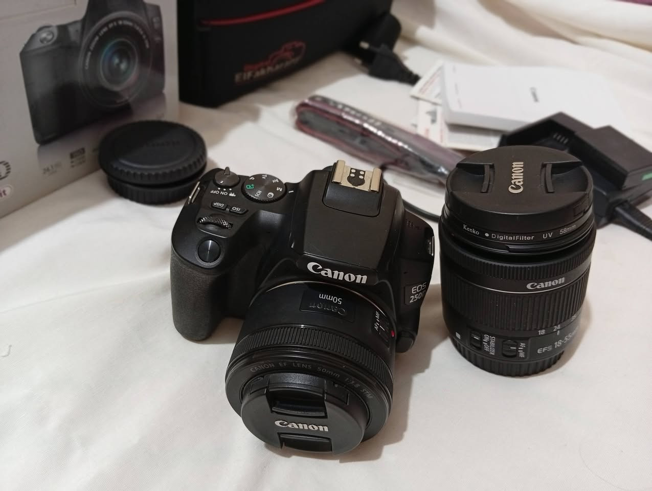 كانون Eos 250D
للبيع كسر زيرو استخدام بسيط معاها كل حاجه وعدسه أخرى اضافيه


**إذا كنت صاحب هذا الإعلان وتريد حذفه لأي سبب، رجاءا أرسل رسالة إلى الدعم الفني**