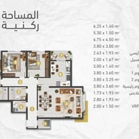 شقه في مجمع ocr مساحه 172 ثلاث غرف بنايه D6 الطابق رقم 13 مده الاستلام...